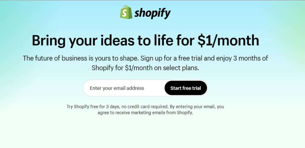 Use Shopify to bring your ideas to life