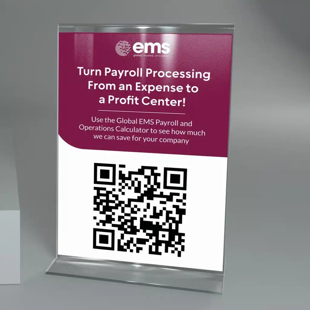 QR Code table tent card