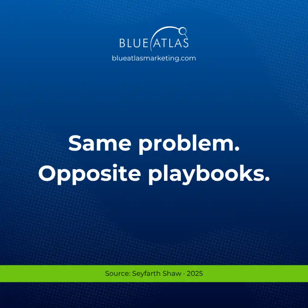 same problem opposite playbooks