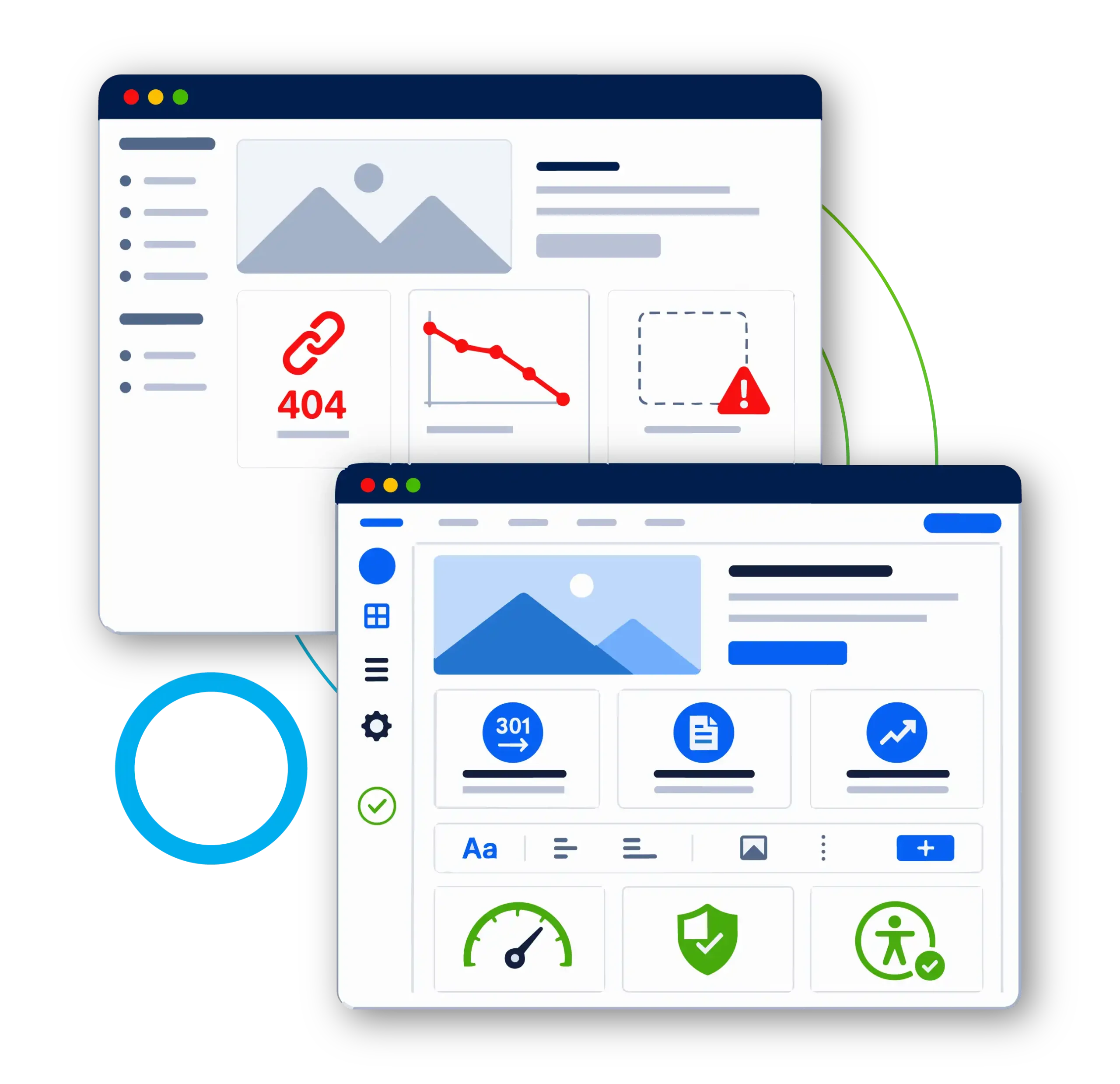 website redesign migration 404 error to 301 redirect